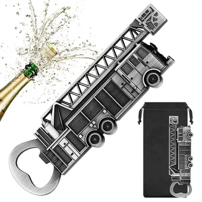 Productafbeelding van Flesopener weerwagen Design - Zilver - Cadeau voor Mannen