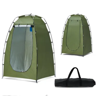 Produktbild von CLIPOP Campingzelt, Pop-up Zelt, Duschzelt, mit Tragetasche, 120x120x190cm, Grün