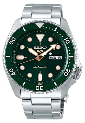 Produktbild von SEIKO Herrenuhr 5 Sports SRPD63K1 grünes Zifferblatt 10bar Edelstahl 43mm Durchmesser Cal.4R36