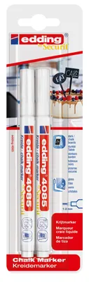 Produktbild von edding 4085 Kreidemarker weiß (2er Blister)