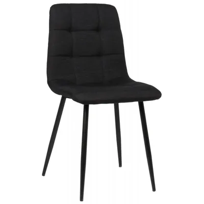 Produktbild von CLP Esszimmerstuhl Tilde Bezug gepolstert gesteppt mit Rückenlehne bis 150 kg schwarz Material Stoff