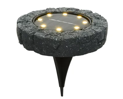 Produktbild von LED Solarleuchte Bodenleuchte Polyresin 11cm 6er Set warmweiß