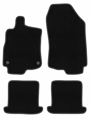 Image de Tapis de sol en moquette pour Renault Megane III 2008-2015 (cabriolet) – jeu 4 pièces, noirs, sur mesure – Wielganizator BASIC