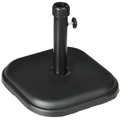 Produktbild von Sonnenschirmständer aus Beton 11kg Quadratisch Schirmständer für Sonnenschirm 32-38mm Rohrdurchmesser Schwarz
