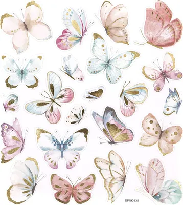 Zdjęcie produktu dla Naklejki - DPCraft - Boho Butterflies 22 szt