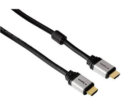 Produktbild von Hama 53760 1,80 m HDMI AV-Kabel - Zweiter Anschluss: 1 x HDMI Digital Audio/Video - Male - Abschirmung - Schwarz