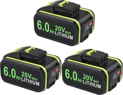 Obrázek produktu pro Náhradní baterie pro Worx 20V Li-Ion, 6,0 Ah, béžová, kompatibilní s WA3551/WA3551.1/WX176/WX242
