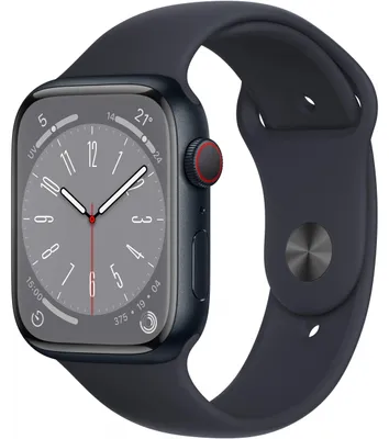 Produktbild von Apple Watch 8 4G 45mm Alu mitternacht/Sport mitternacht