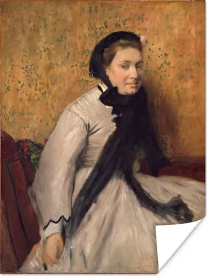 Produktbild von MuchoWow® Poster Porträt einer Frau in Grau - Gemälde von Edgar Degas 30x40 cm - Wandplakat - Poster Kinderzimmer