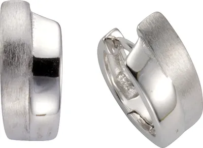 Produktbild von F Klappcreolen 925/- Sterling Silber 1,7cm weiß 025210059