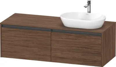 Produktbild von Duravit Ketho.2 Wastafelonderkast 140x55x45,9 cm Mat Noten (donker)