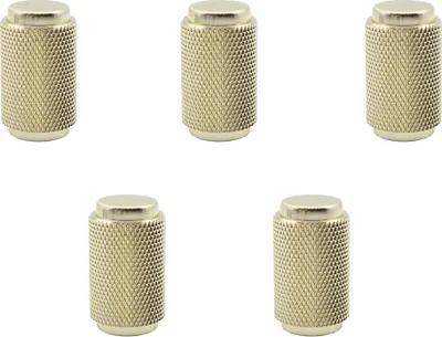 Produktbild von Natural Goods Berlin Möbelgriff ZYLINDER, Möbelknopf, Schrankgriff, Knauf für Schublade und Tür, Gold, 5 Stück