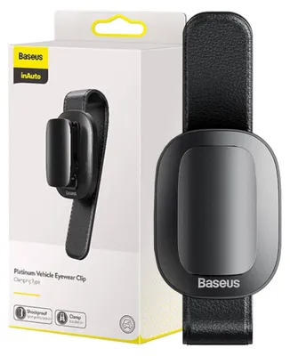 Productafbeelding van Baseus Platinum brilhouder voor de zonneklep, zwart