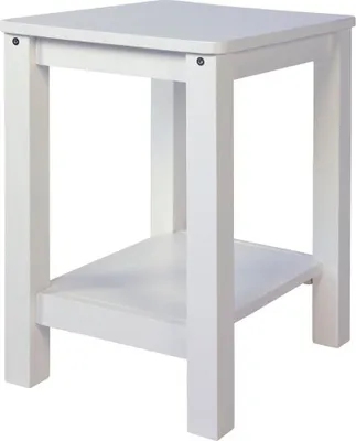 Produktbild von Homestyle4u Beistelltisch Weiß Couchtisch Wohnzimmer Nachttisch Nachtschrank Weiss Holz Schlafzimmer