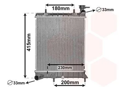 Produktbild von VAN WEZEL 82002085 Kühler Wasserkühler Motorkühler für HYUNDAI ACCENT II Stufenheck (LC) ACCENT II (LC)