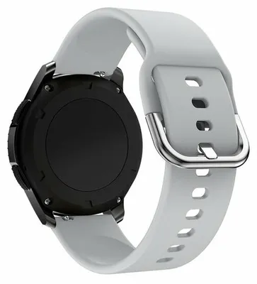 Produktbild von By Qubix Silikon-Sportband - Grau - passend für Samsung Galaxy Watch 4 Classic - 42 mm / 46 mm