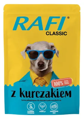 Image de Rafi Classic, pâtée pour chiens adultes, 400g. Aliment humide