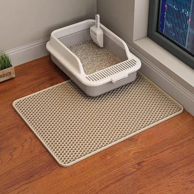 Produktbild von Famanu Katzenstreumatte 60 x 45 cm - Doppellagiges wasserfestes Design