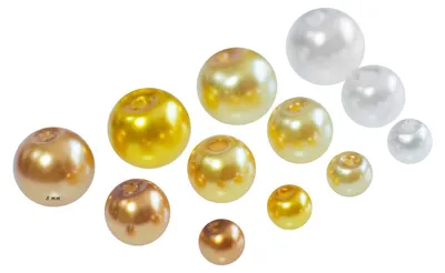 Bastelperlen 8mm hellbraun,gelb,creme,weiß
