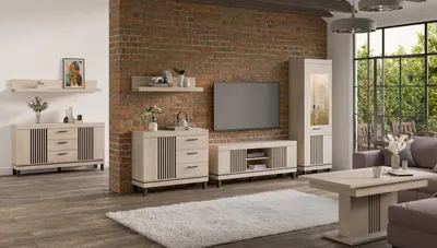 Productafbeelding van Furniture24 Hängeregal Mati Mi11 wandplank, 105 x 22 x 23 cm, wandplank in Crema eikenhout