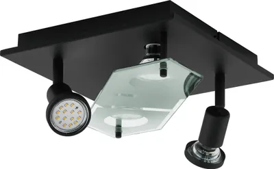 Immagine prodotto di BEST CHOICE Plafoniera CABO 2 nero, trasparente L:25 L:25cm