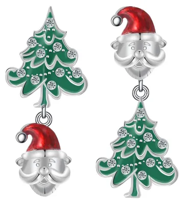 Produktbild von Solidchoice – Weihnachts-Ohrringe aus 925er Sterlingsilber mit festlichen Designs
