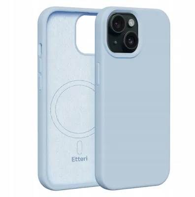 Immagine prodotto di Etteri custodia in silicone mag per iPhone 15 6.1" azzurro