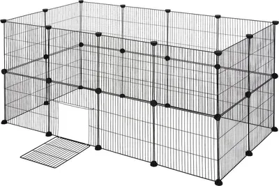 Obrázek produktu pro Ohrádka pro zvířata Bolt Edge - černá - extra vysoká a nastavitelná - 142 x 71 x 71 cm - kovová
