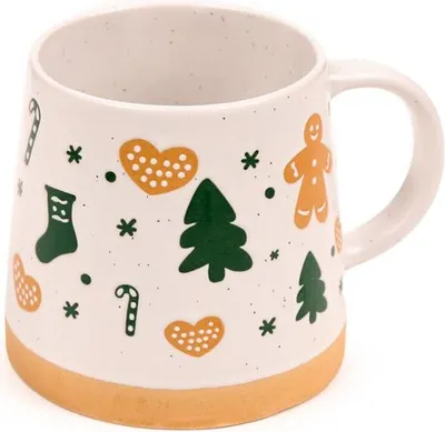 Produktbild von Konischer Becher aus Steinzeug mit Lebkuchenmännchen