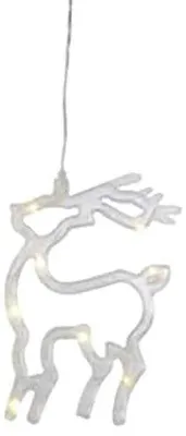 Produktbild von Sompex LED Fensterdeko Rentier / Hirsch – klar – warmweiß – 20 cm – 2×AA
