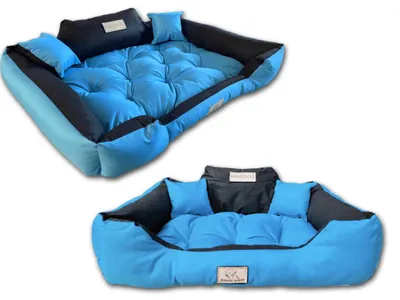Produktbild von Hundebett KINGDOG 115x95 cm personalisierbar wasserdicht blau