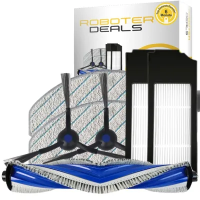 Immagine prodotto di Kit di accessori e ricambi per aspirapolvere robot Ecovacs Deebot N20e Plus (2 filtri, 2 spazzole laterali, 2 panni, 1 spazzola principale)