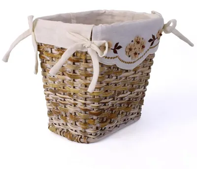 Produktbild von Gettacarta-Korb aus weißem Rattan, 25x20x25 cm