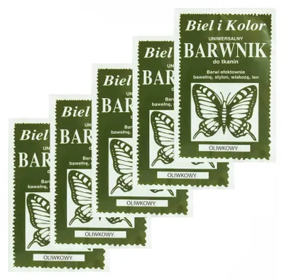 5 x 10g Batikfarbe Textilfarbe Stofffarbe färben oliv