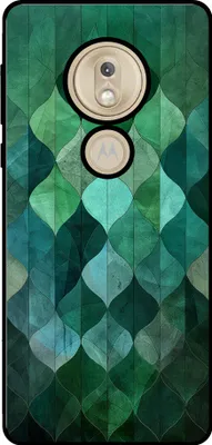 Produktbild von Smartphonica Handytasche passend für Motorola Moto G7 Power  mit grünen Blättern drucken - TPU zurück Abdeckung Fall grünes Blatt-Design - Grün