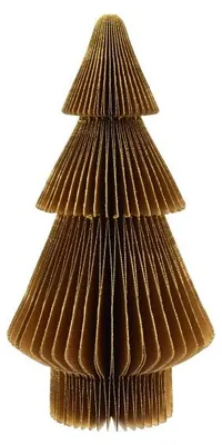 Only Natural – Wabenpapier-Weihnachtsbaum – Gold – 17.5 cm – Ansicht 1
