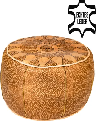 Zdjęcie produktu dla Orientalna skórzana poduszka do siedzenia Balsam - 40 cm