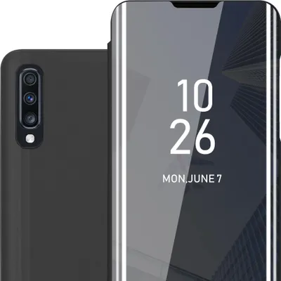 Immagine prodotto di Cadorabo custodia per telefono cellulare per Samsung Galaxy A70 / A70s in nero copertura posteriore copertura protettiva custodia a libro