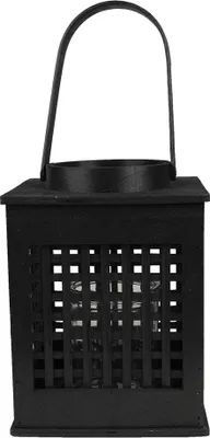 Produktbild von Clayre & Eef Windlicht 19x19x25 cm Schwarz Bambus