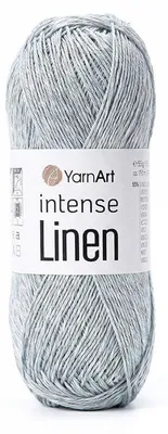 Produktbild von YarnArt Intense Linen 4133 Hellgrau – Sommergarn Leinen/Viskose 175 m, weich & luftig