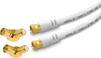 Produktbild von 10m ARLI Winkel Antennenkabel max. 135 dB vergoldet
