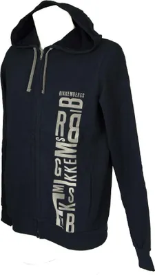 Produktbild von Sweatshirt Mann mit Kapuze und Reißverschluss Herren BIKKEMBERGS Artikel VBKT04954 LETTERING FLEECE HOODIE, S, Cotone 94%,Elasthan 6%