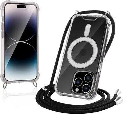 Produktbild von Magnetische Handykettenhalterung für iPhone 14 Pro Max - Schwarz