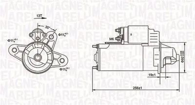 Produktbild von MAGNETI MARELLI 063720977010 Starter Anlasser 2,2kW für FORD TRANSIT MK-5 Bus (E) 12V