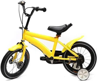Productafbeelding van Kinderfiets - Loopfiets Stabilisatoren - Leren Fietsen - Stevig Carbon Frame - 14 Inch - Geel