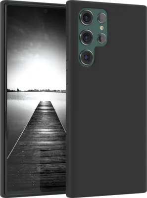 Produktbild von EAZY CASE Silikonhülle für Samsung Galaxy S22 Ultra 5G Silikon Backcover Schutz in Schwarz