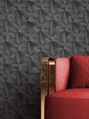 Produktbild von NEWROOM Tapete Schwarz Vliestapete Dreiecke - 3D-Optik Glamour   Grafisch  Grafiktapete Grafisch