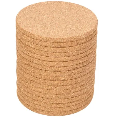 Produktbild von Untersetzer Kork Runde Retro Untersetzer Set von 20 untersetzer holz  Untersetzer Gläser für Getränke Lustige Kaffee-Tee-Untersetzer Natur Geeignet für Home Restaurant Büro