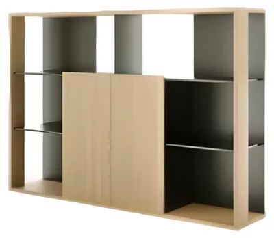Produktbild von r brauner Aktenschrank Holzbüromöbel Büroschrank Stauraum Regale