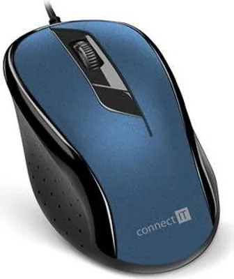 Image de CONNECT IT Souris optique, USB, bleue (CMO-1200-BL)